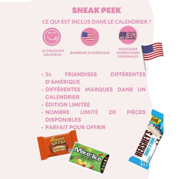 Calendrier de l'Avent 24 US Sweets