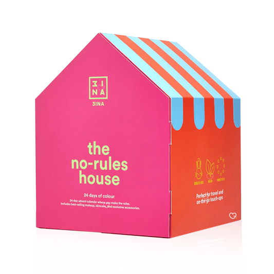 Calendrier de l’Avent 3ina 2025 contenant 24 produits et accessoires maquillage vegan, coffret beauté coloré festif pour jeune femme et adolescente