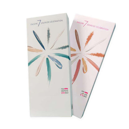 calendrier de l'après mademoiselle bio 2024 contenant 7 produits soins visage