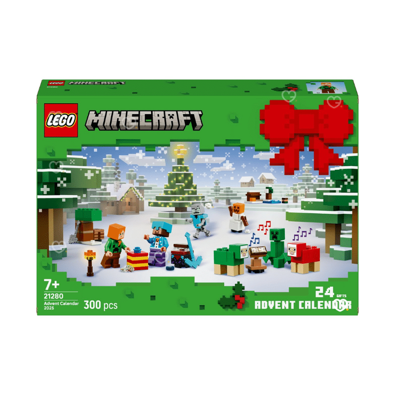 Le calendrier de l’avent Lego Minecraft 2025 (set21280) avec 24 constructions surprises pour enfant. Sa boîte colorée met en scène un décor hivernal animé de personnages et d’éléments typiques du jeu, à assembler jour après jour. Conçu pour les jeunes constructeurs comme pour les collectionneurs, ce coffret mêle esprit festif et plaisir créatif. Idéal pour prolonger l’expérience Minecraft hors écran, il s’intègre naturellement à d’autres sets pour créer un village d’hiver Lego Minecraft personnalisé.