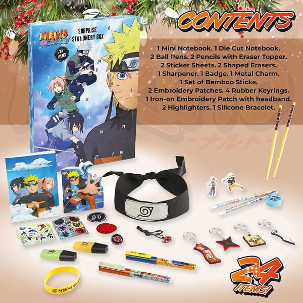 Calendrier de l'Avent Naruto Papeterie