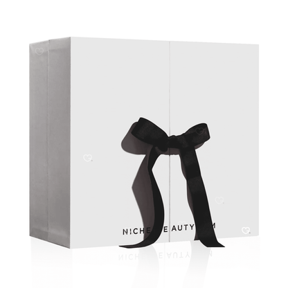 Calendrier de l’Avent Niche Beauty 2025 avec 24 soins, maquillage, parfums et lifestyle premium dont 16 full-size, chic cadeau beauté femme.