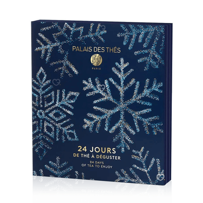 Calendrier de l’Avent Palais des thés 2025 avec 24 thés et infusions en mousselines cousues main, cadeau raffiné pour amateurs de thé femme et homme