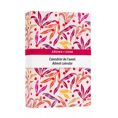 Calendrier de l’Avent Aroma-Zone 2025, coffret beauté festif avec 24 soins naturels visage, cheveux, mains et exclusivités bien-être.