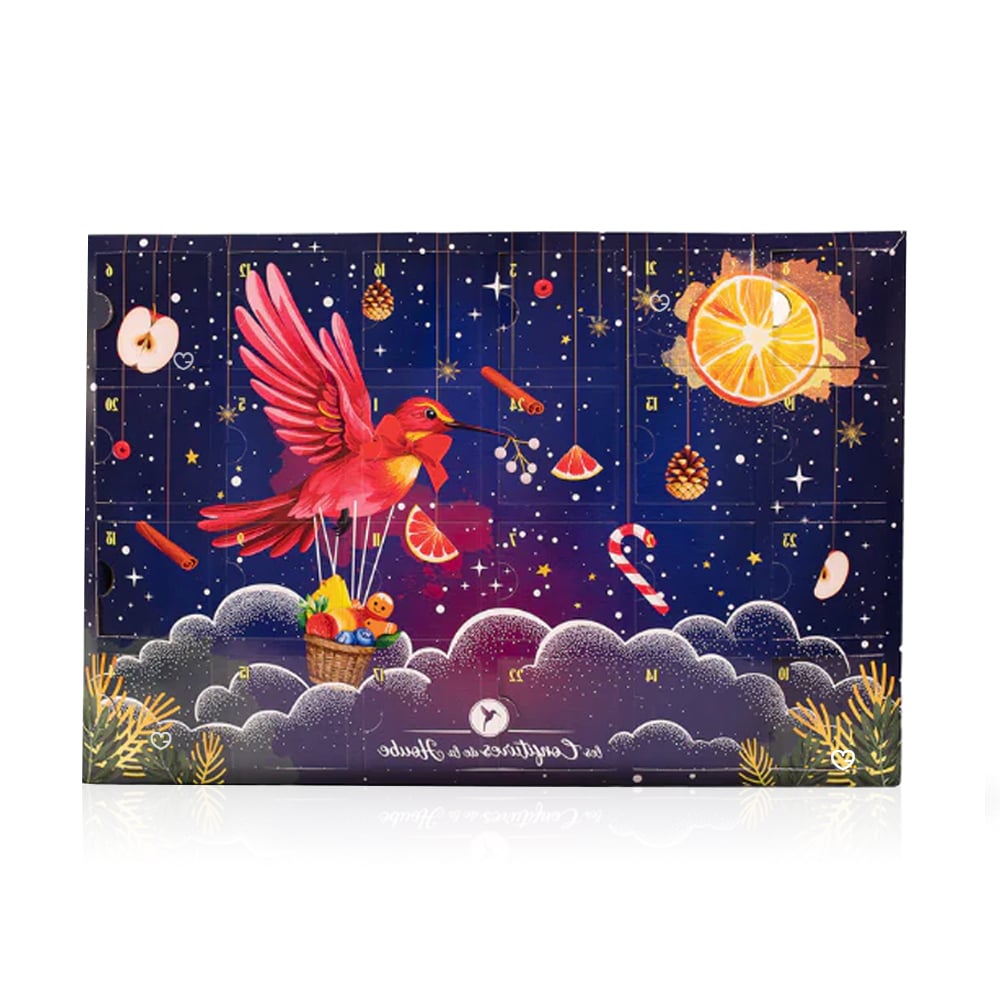 Calendrier de l'avent confitures de la hoube 2024 contenant des confiture et gelée aux fruits