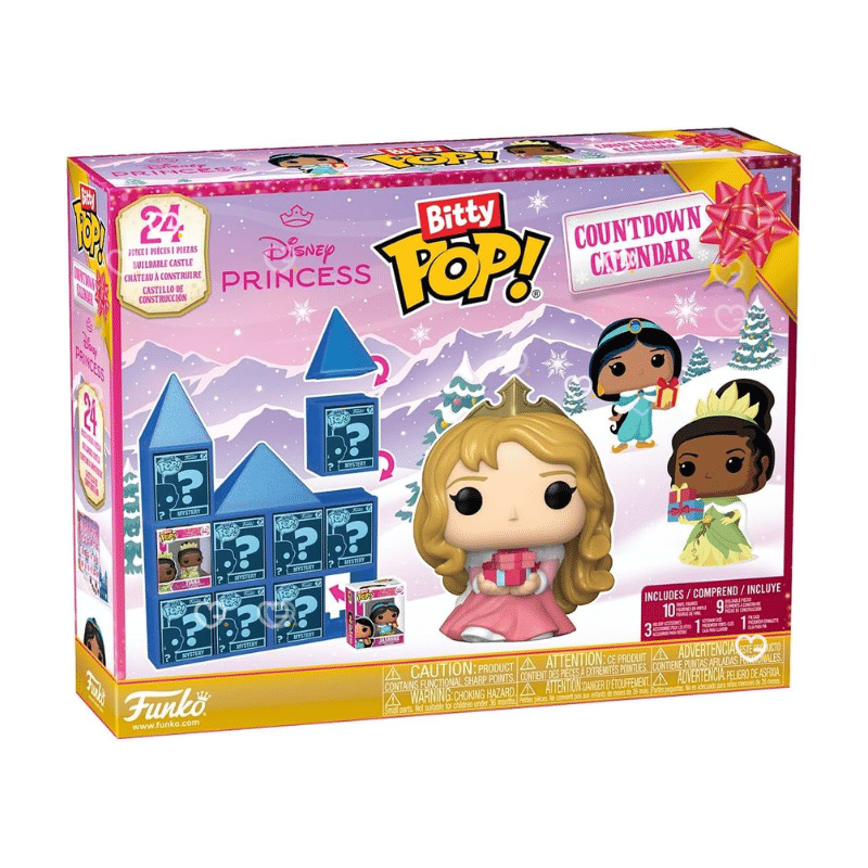 Le calendrier de l’avent Funko Disney Princess 2025 Bitty Pop avec 24 figurines Disney princesses à collectionner (Jasmine, Tania, Elsa..)