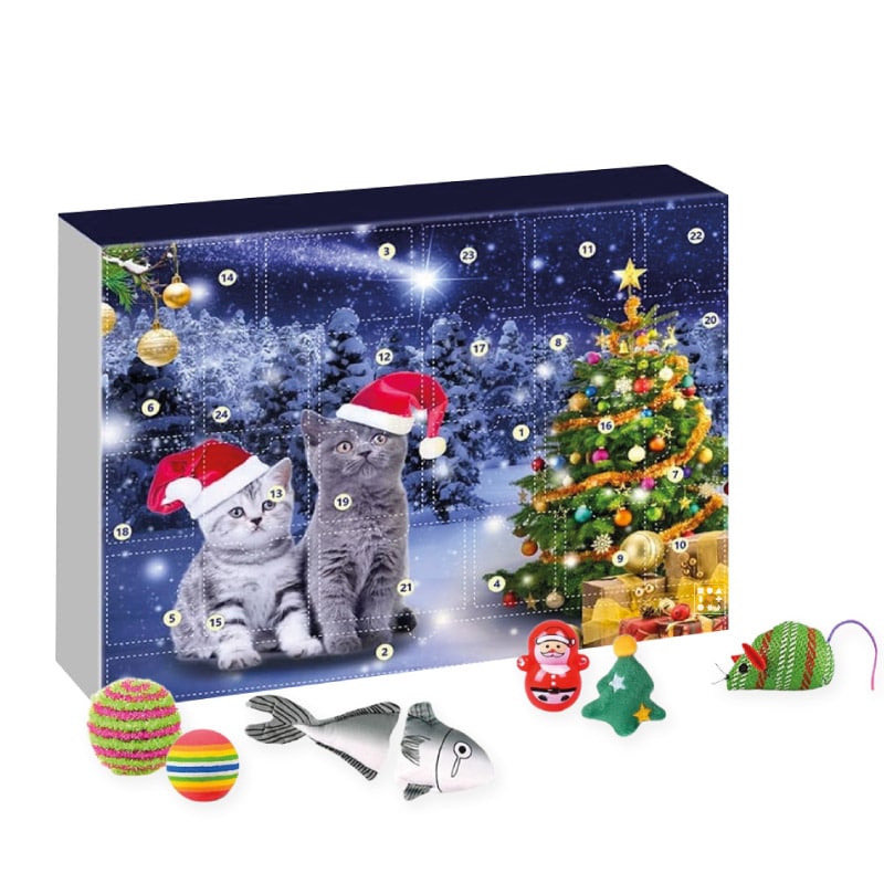 coffret pour animal calendrier de l'avent jouets chat jeux animaux