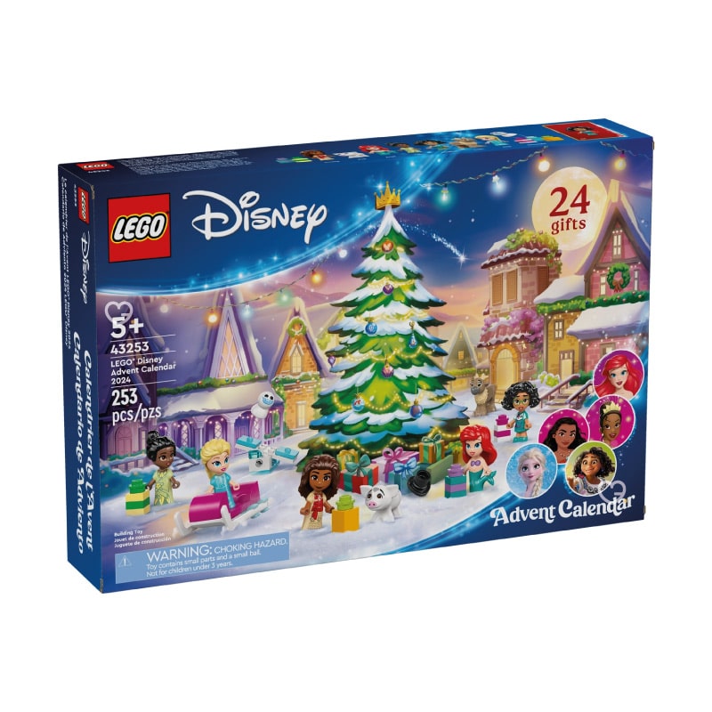 Calendrier de l'Avent Lego Disney 2024 (43253) pour enfant avec personnage princesse et chateau à construire
