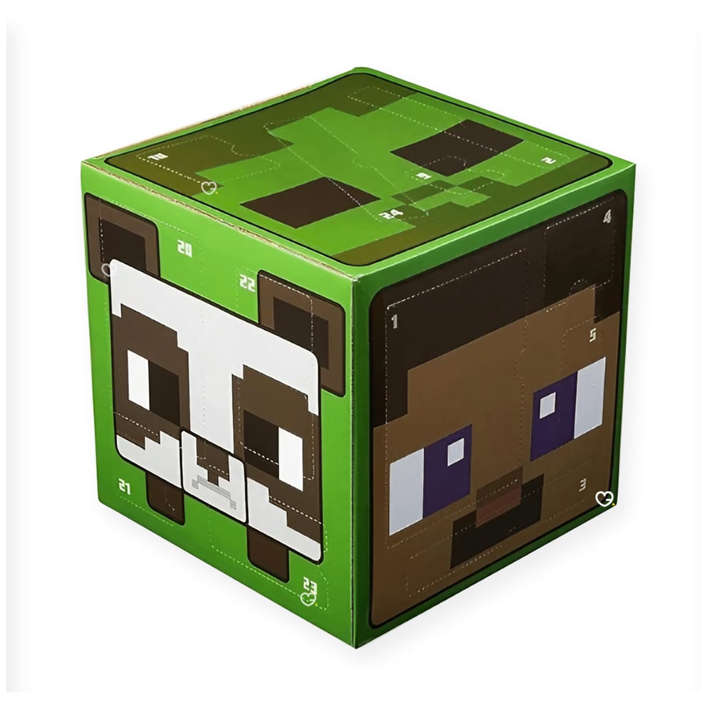 Calendrier de l'Avent Minecraft 2024 contenant 24 accessoires et goodies pour enfant geek