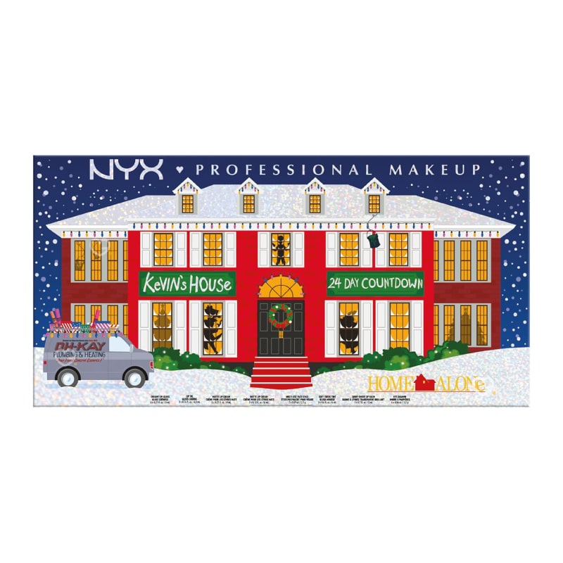 coffret beauté maquillage forme boite à chapeau calendrier de l'avent nyx 2024 contenant 24 produits make up mascara; gloss; crayon..