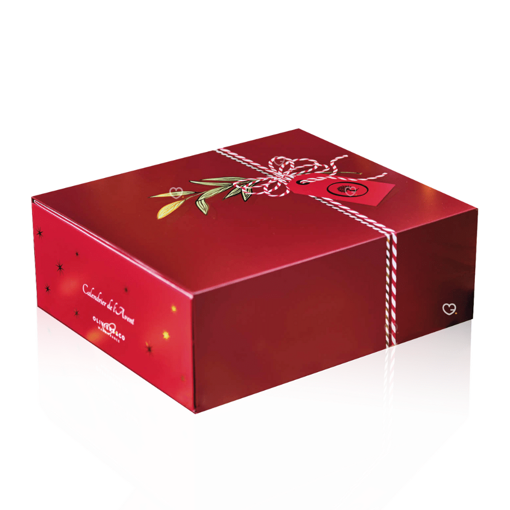 Calendrier de l’Avent Oliviers&Co 2025 renfermant 24 douceurs salées et sucrées, huiles d’olive et condiments méditerranéens pour gourmets, idéal cadeau cuisine pour homme ou homme